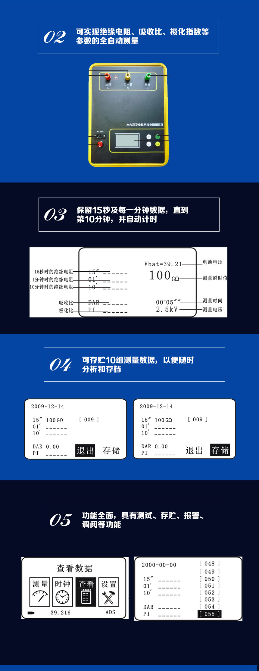 水內(nèi)冷發(fā)電機絕緣電阻測試儀